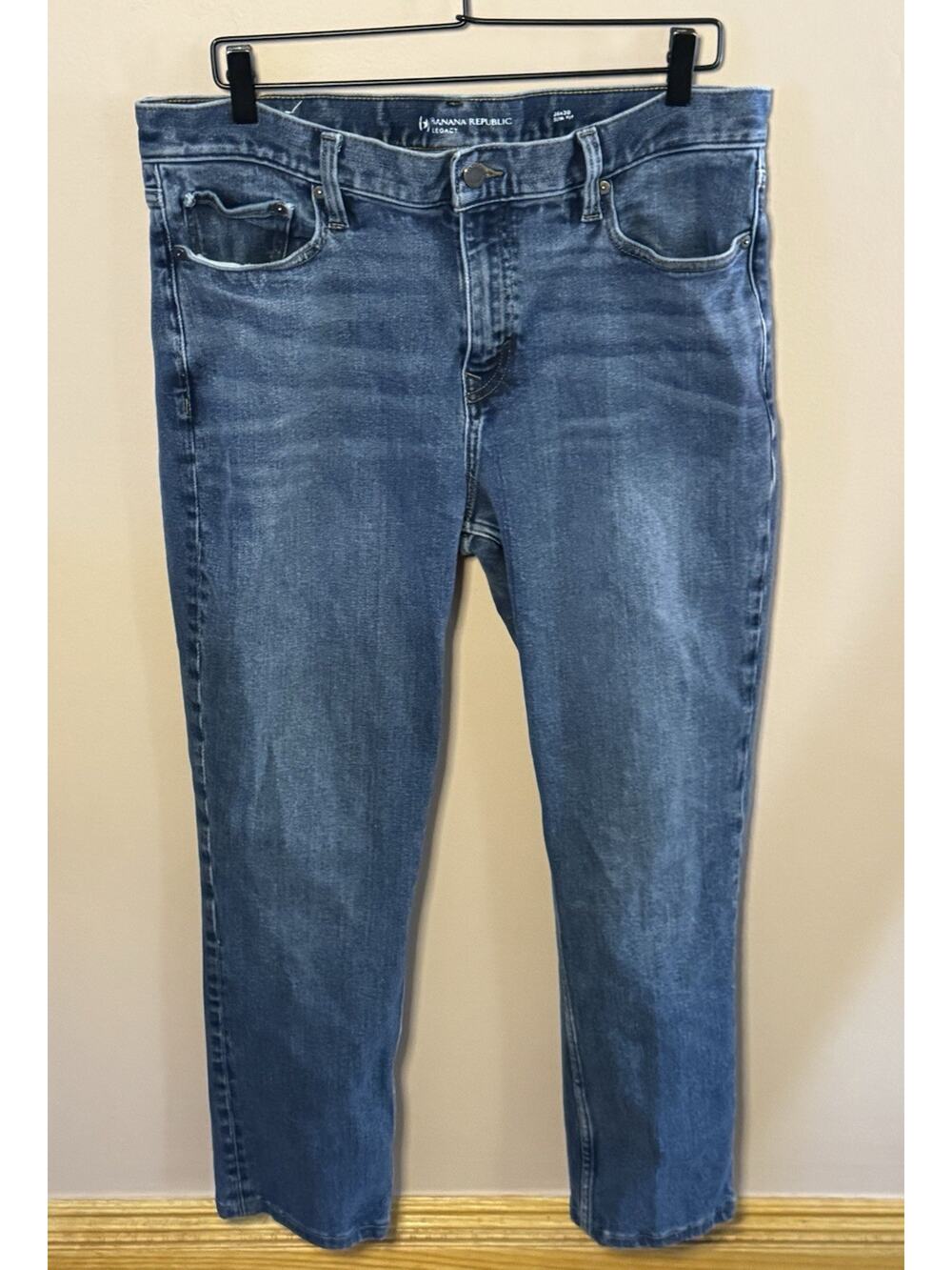 BANANA REPUBLIC Men's 36 X 28 Legacy Slim Fit Jeans Medium Wash Stretch Denim